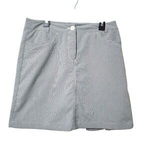 Nivo Black White‎ Micro Check Pleated Back Golf Skort Size 4